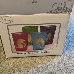 Disney Aladdin Moroccan Glass Set with Purple Genie